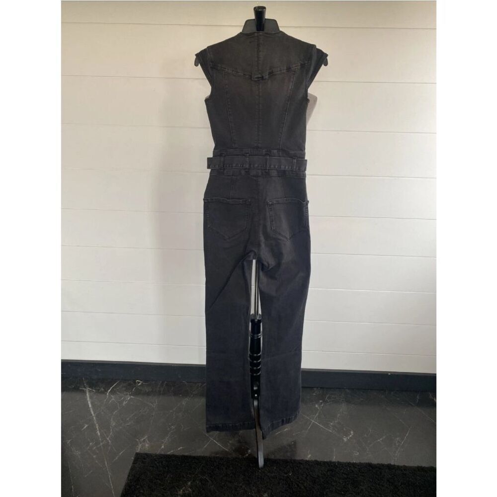 PAIGE Laurel Canyon belted denim jumpsuit Dark Twilight Size 00 NWT/001 - Picture 11 of 13